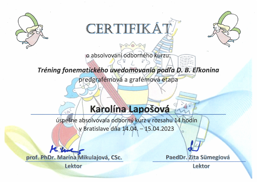 Eľkonin Certifikát